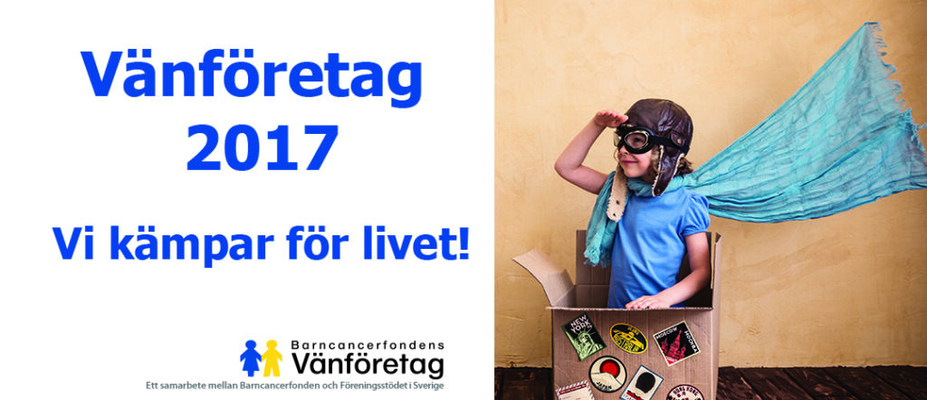 Vi stödjer Barncancerfonden.
